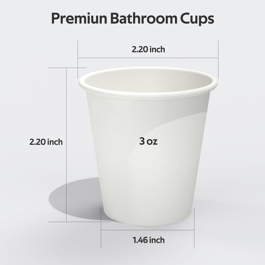 Dealusy 200 Count 3 oz Disposable Coffee Cups, Bathroom Mouthwash Cups, Leak-Free Food Safe Small Paper Mini Cup