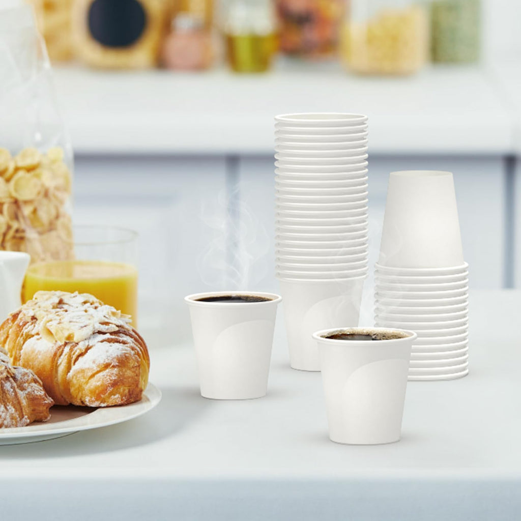 Dealusy 200 Count 3 oz Disposable Coffee Cups, Bathroom Mouthwash Cups, Leak-Free Food Safe Small Paper Mini Cup
